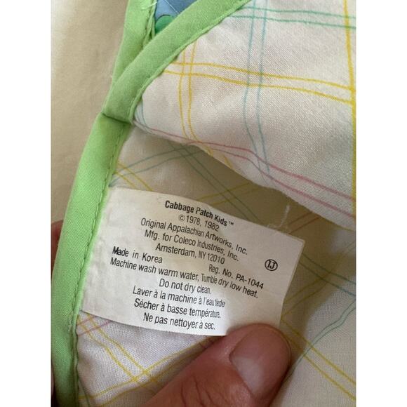 Vintage Cabbage Patch Kid Doll Sleeping Bag Blanket Quilted Fabric Swaddle 1983 - Picture 7 of 9